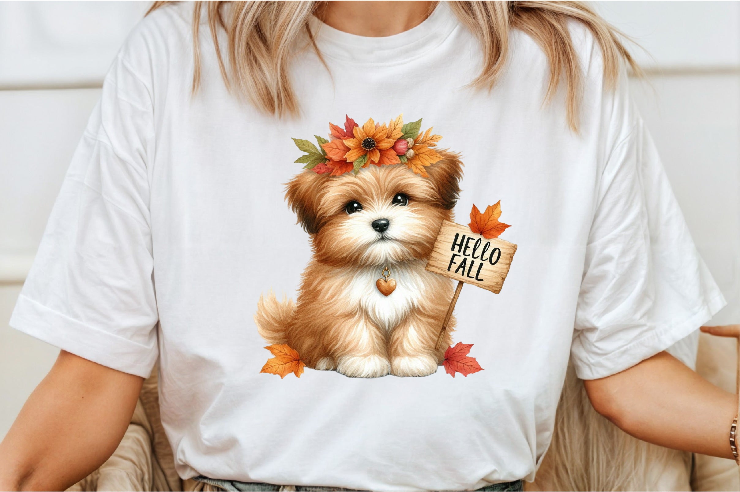 Hello Fall Dog Clipart Bundle