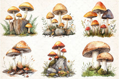 Mushroom Clipart Bundle 2 - CraftNest - Digital Crafting and Art