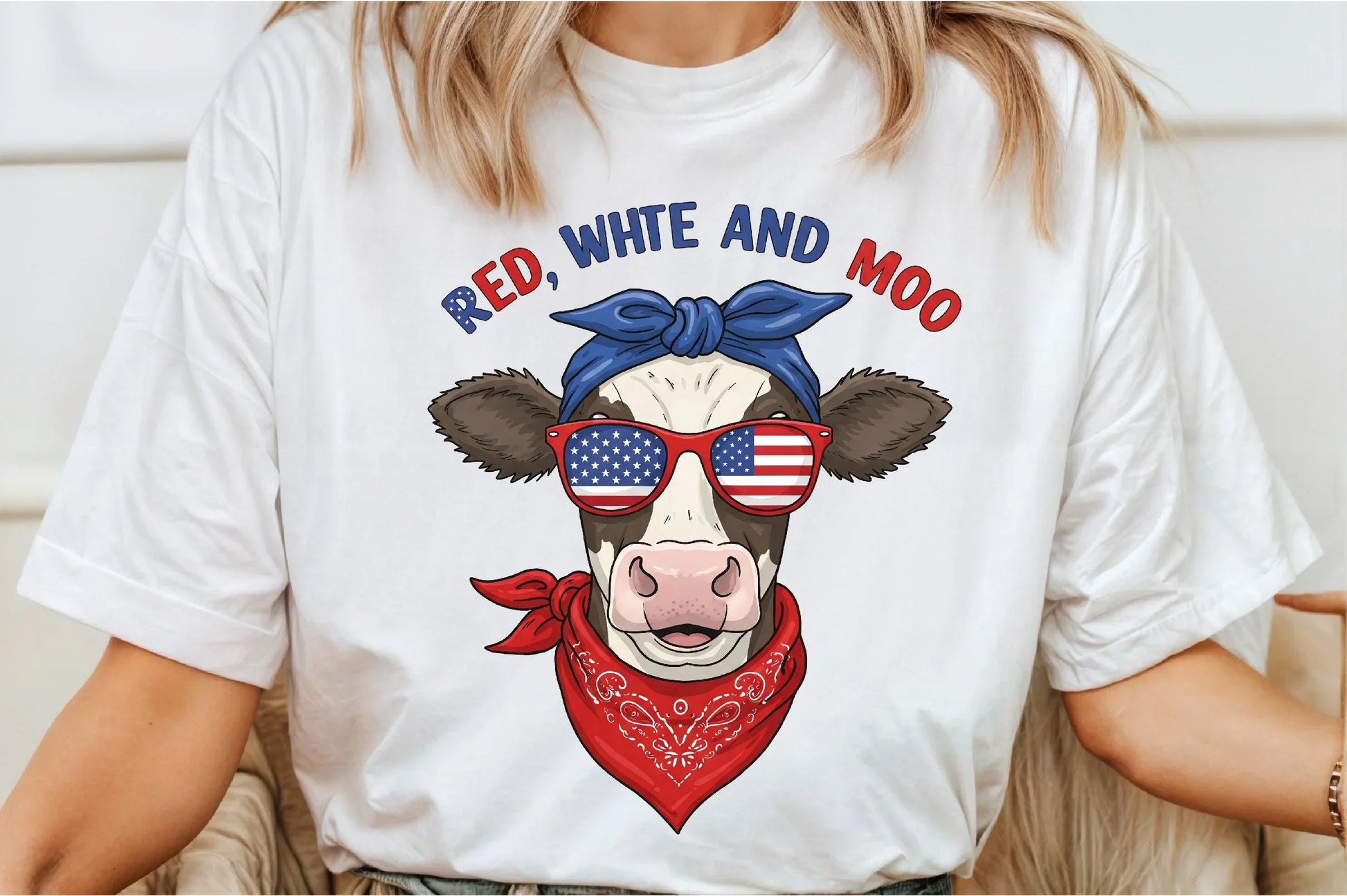 Patriotic 4th of July Cow Clipart Bundle - CraftNest - Digital Crafting and Art