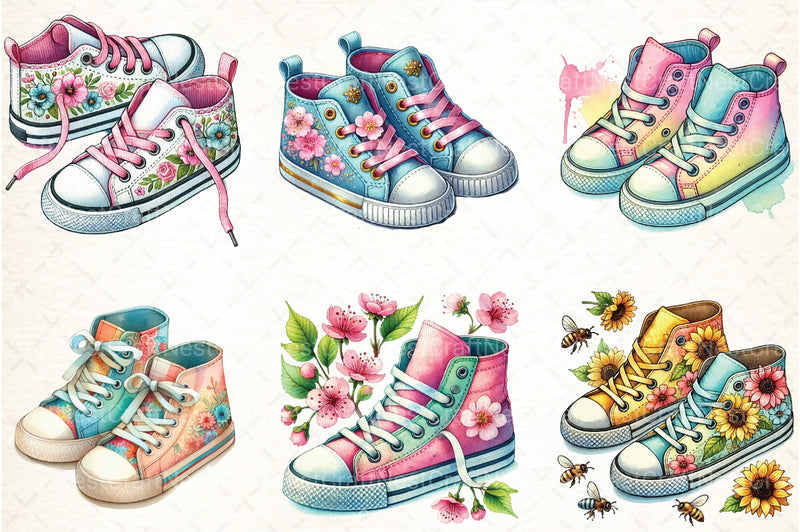 Spring Sneakers Clipart Bundle - CraftNest - Digital Crafting and Art