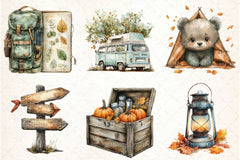 Autumn Camping Clipart Bundle - CraftNest - Digital Crafting and Art