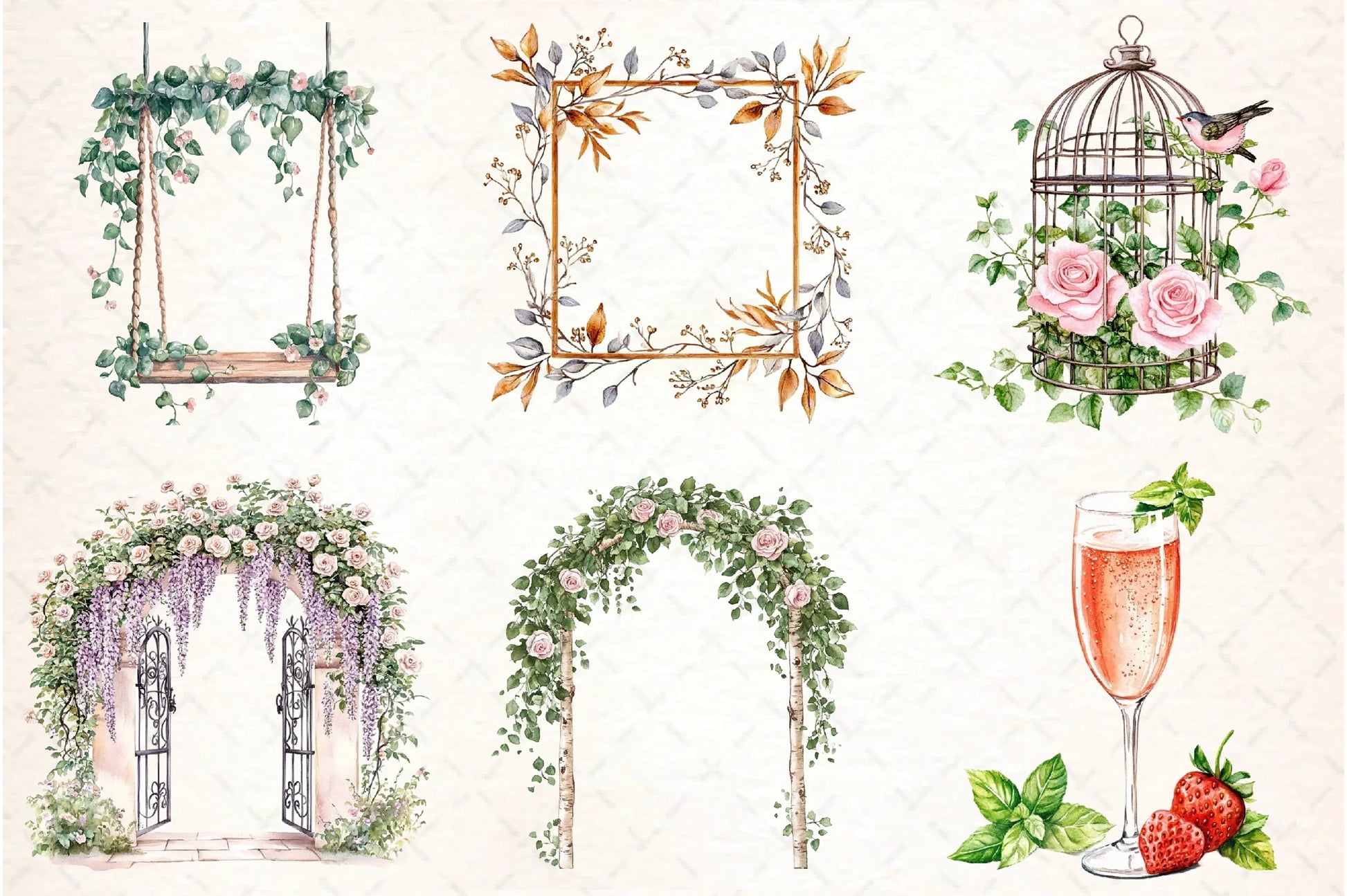 Garden Party Clipart Bundle Collection - CraftNest - Digital Crafting and Art
