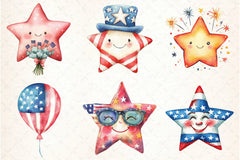 Cute Star 4th of July Clipart Bundle - CraftNest - Digital Crafting and Art