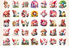 Mother's Day Gnomes Clipart Bundle 1 - CraftNest - Digital Crafting and Art