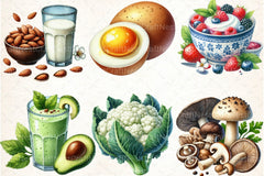 Low Carb Food Clipart Bundle 2 - CraftNest - Digital Crafting and Art