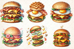 Cheeseburger Clipart Bundle 99 - CraftNest - Digital Crafting and Art