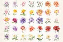 Spring Roses Clipart Bundle Lithograph - CraftNest - Digital Crafting and Art