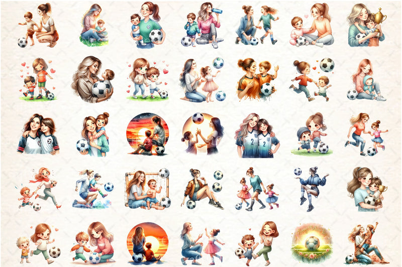 Mother's Day Soccer Clipart Bundle - CraftNest - Digital Crafting and Art