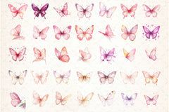 Pink Butterflies Clipart Bundle - CraftNest - Digital Crafting and Art