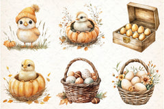 Autumn Chicken Coop Clipart Bundle 99 - CraftNest - Digital Crafting and Art