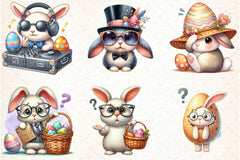 Funny Easter Bunny Clipart Bundle 45 - CraftNest - Digital Crafting and Art