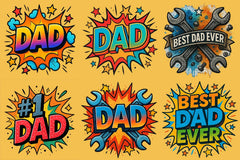 Dad Comic Style Clipart Bundle - CraftNest - Digital Crafting and Art