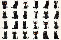 Quirky Funny Black Cat Clipart Bundle55 - CraftNest - Digital Crafting and Art