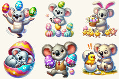 Funny Easter Koala Clipart Bundle - CraftNest - Digital Crafting and Art