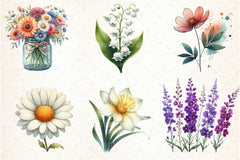 Birth Month Flower Clipart Bundle 8 - CraftNest - Digital Crafting and Art
