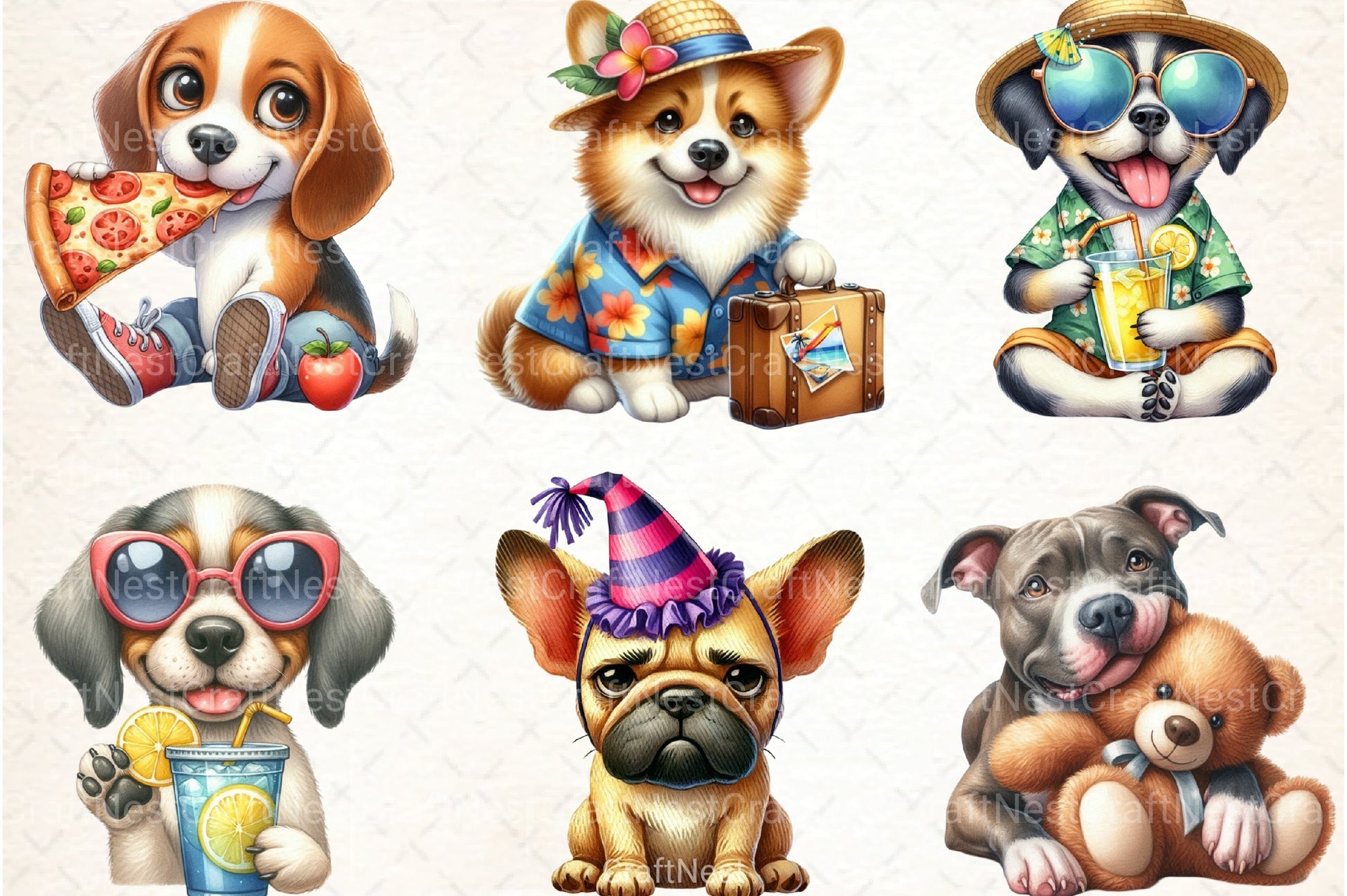 Funny Dog Life Clipart Bundle - CraftNest - Digital Crafting and Art