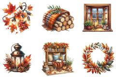 Autumn Cozy Fall Clipart - CraftNest - Digital Crafting and Art