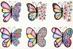 Floral Butterfly Clipart Bundle 1 - CraftNest - Digital Crafting and Art