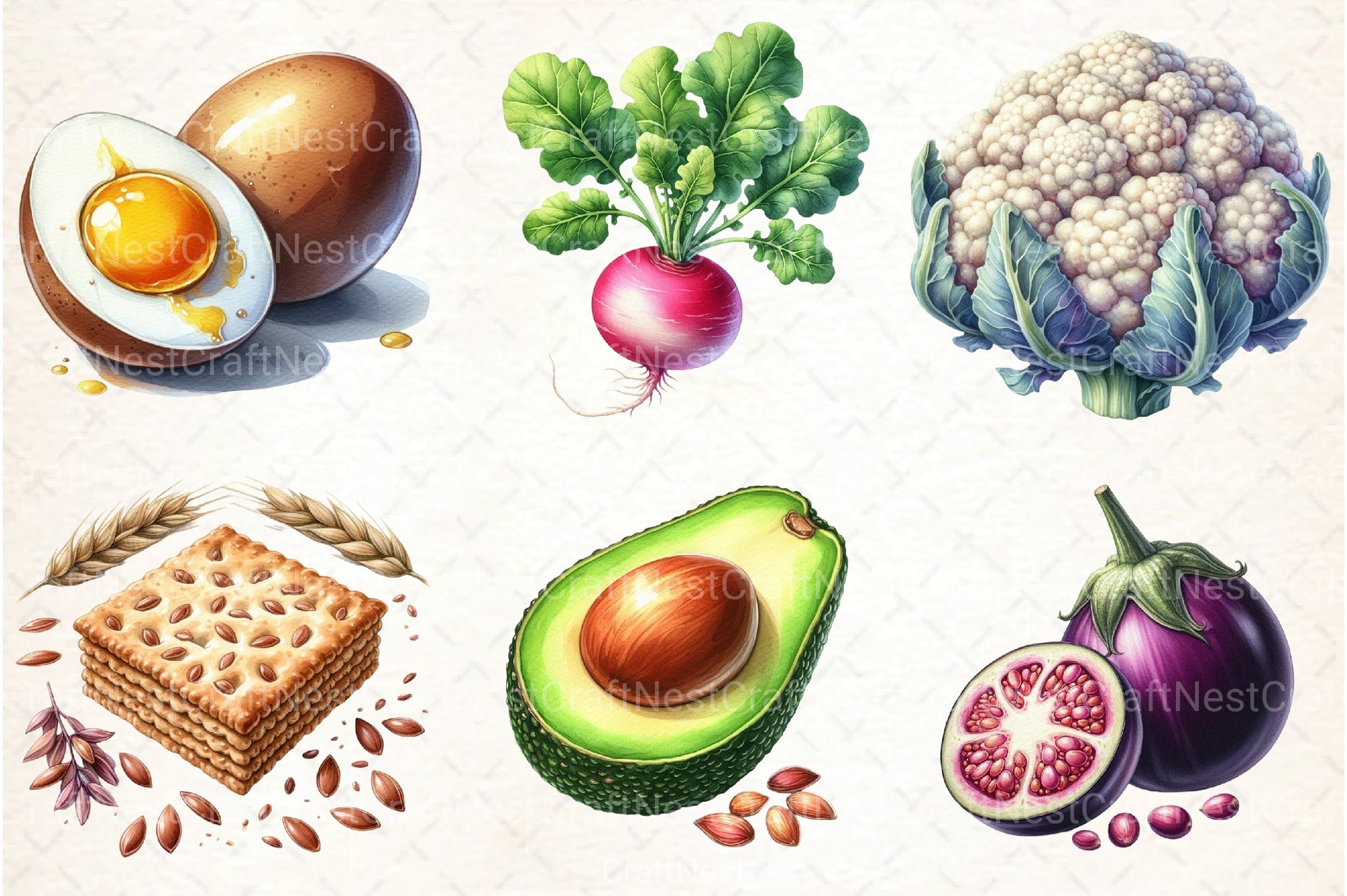 Low Carb Food Clipart Bundle 3 - CraftNest - Digital Crafting and Art