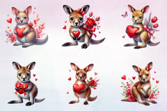 Valentine Kangaroo Clipart Bundle - CraftNest - Digital Crafting and Art