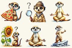 Meerkat Clipart Bundle - CraftNest - Digital Crafting and Art
