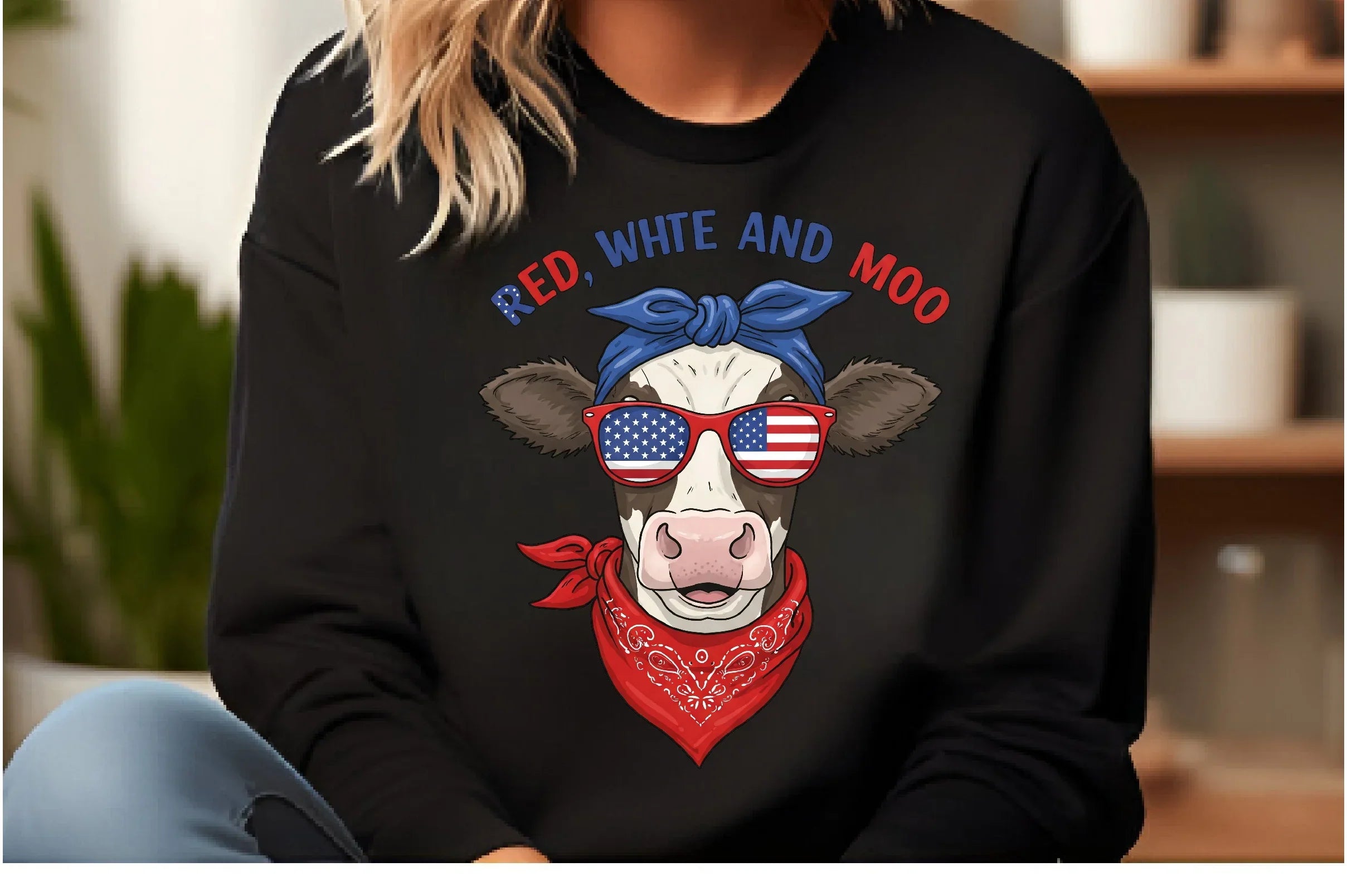 Patriotic 4th of July Cow Clipart Bundle - CraftNest - Digital Crafting and Art