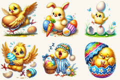 Easter Chicks Clipart Bundle - CraftNest - Digital Crafting and Art