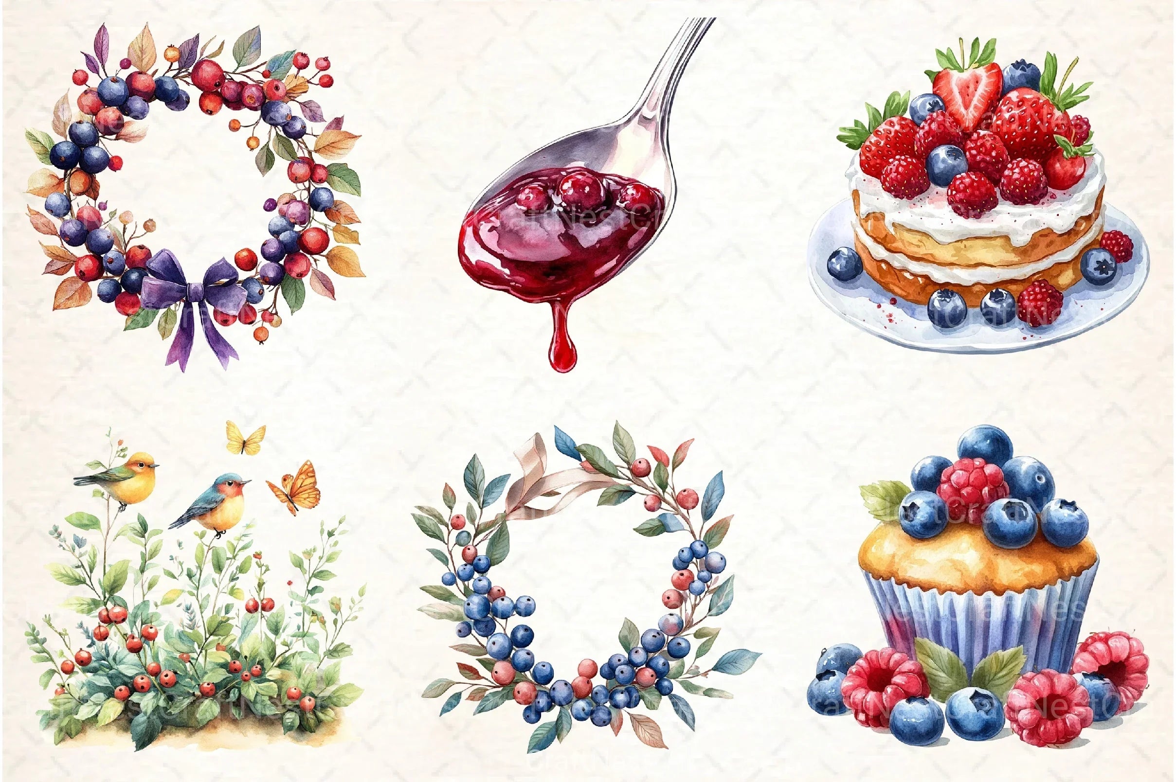 Berries Clipart Bundle - CraftNest - Digital Crafting and Art