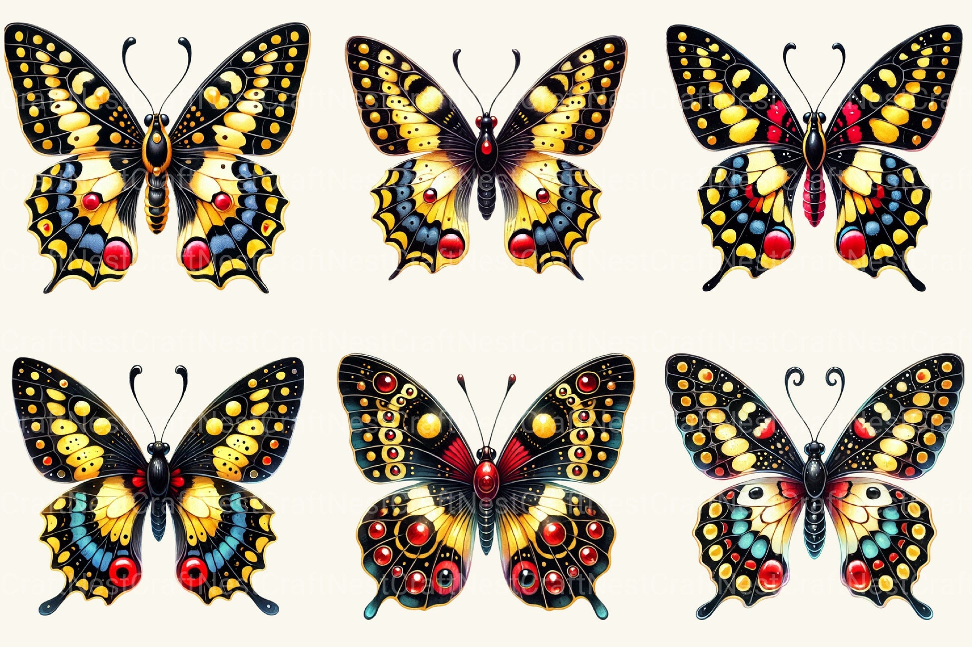 Black History Month Butterfly Clipart Bundle - CraftNest - Digital Crafting and Art