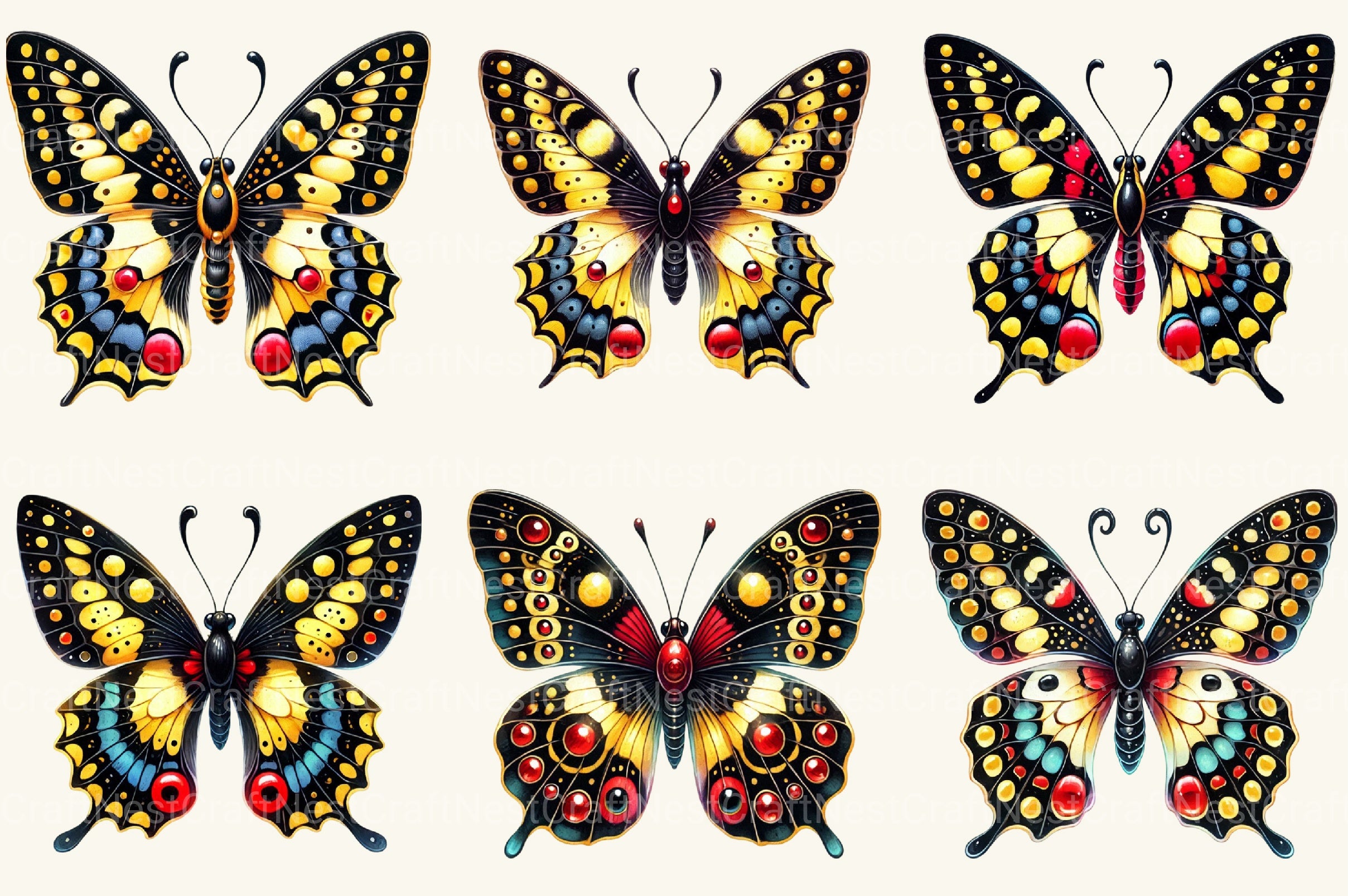 Black History Month Butterfly Clipart Bundle - CraftNest - Digital Crafting and Art
