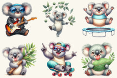 Funny Koala Clipart Bundle - CraftNest - Digital Crafting and Art