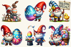 Easter Gnome Clipart Bundle 7 - CraftNest - Digital Crafting and Art