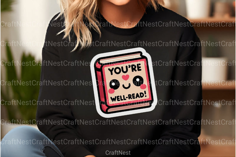 Funny Well-Read Sticker Clipart Bundle - CraftNest - Digital Crafting and Art