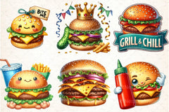 Cheeseburger Clipart Bundle 99 - CraftNest - Digital Crafting and Art