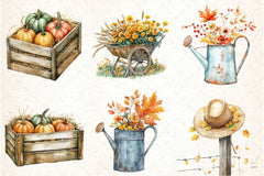 Autumn Garden Clipart Bundle - CraftNest - Digital Crafting and Art
