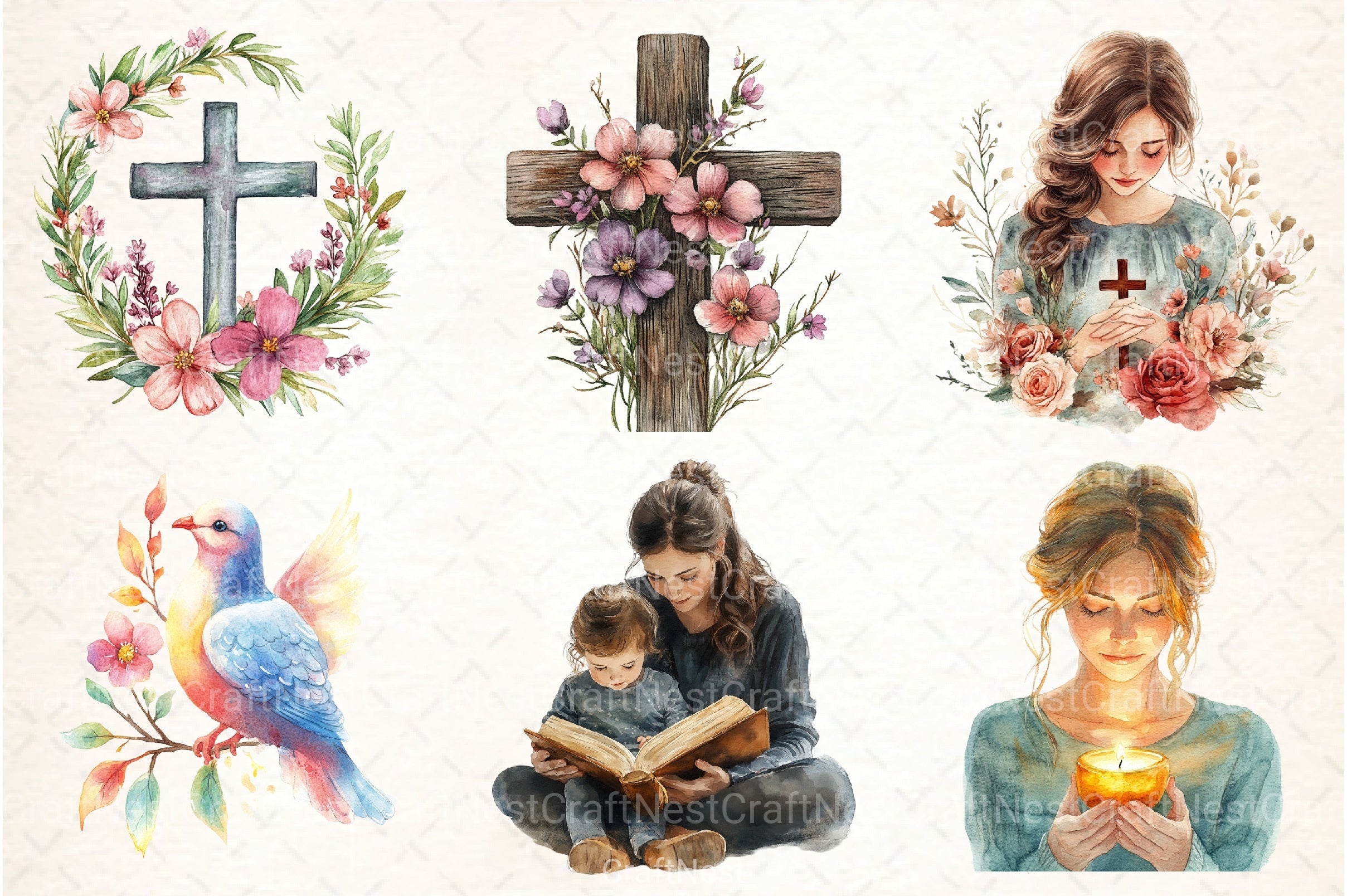 Christian Mom Mother's Day Clipart Bundle - CraftNest - Digital Crafting and Art