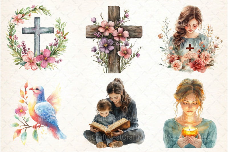 Christian Mom Mother's Day Clipart Bundle - CraftNest - Digital Crafting and Art