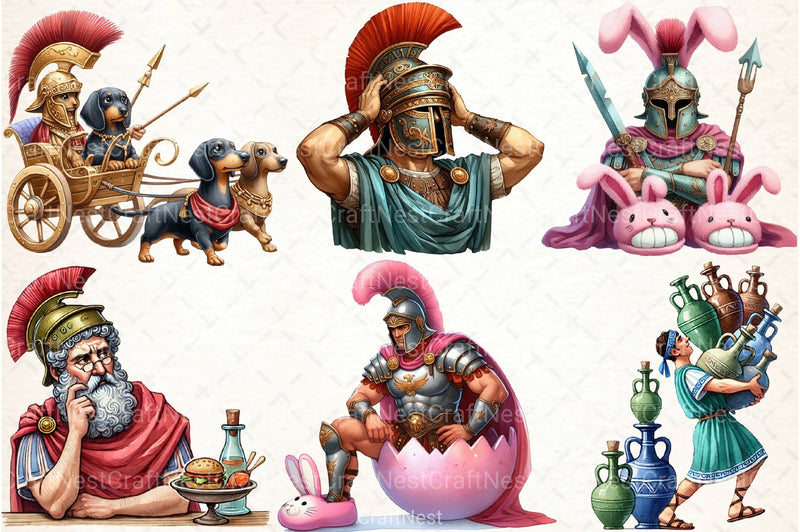 Funny Roman Empire Clipart Bundle - CraftNest - Digital Crafting and Art