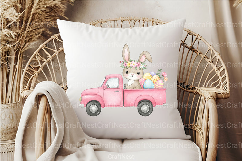 Cute Bunny Car Clipart Bundle 2 - CraftNest - Digital Crafting and Art