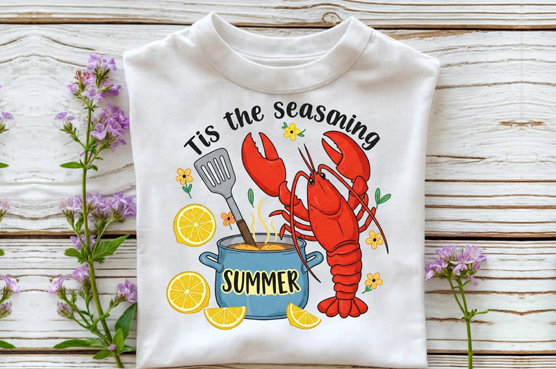 Summer Lobster T-Shirt Design Clipart Bundle - CraftNest - Digital Crafting and Art