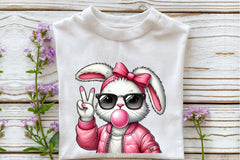 Retro Easter Bunny Bubble Clipart Bundle - CraftNest - Digital Crafting and Art