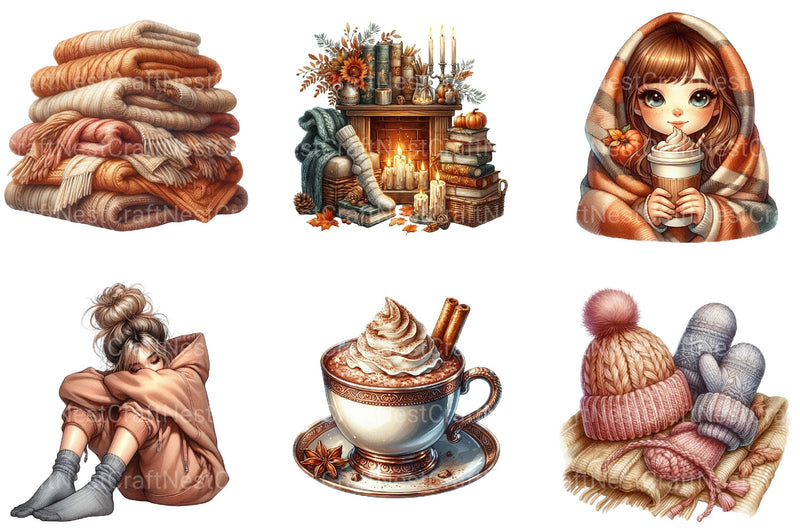 Fall Lazy Day Clipart - CraftNest - Digital Crafting and Art