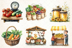 Farmer's Market Clipart Bundle 99 - CraftNest - Digital Crafting and Art