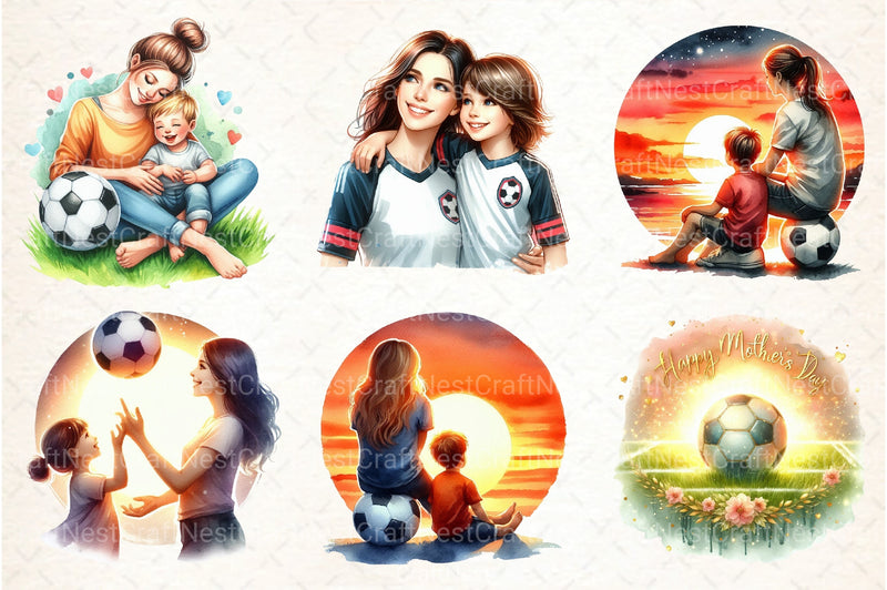 Mother's Day Soccer Clipart Bundle - CraftNest - Digital Crafting and Art