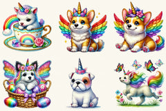 Unicorn Dogs Clipart Bundle - CraftNest - Digital Crafting and Art