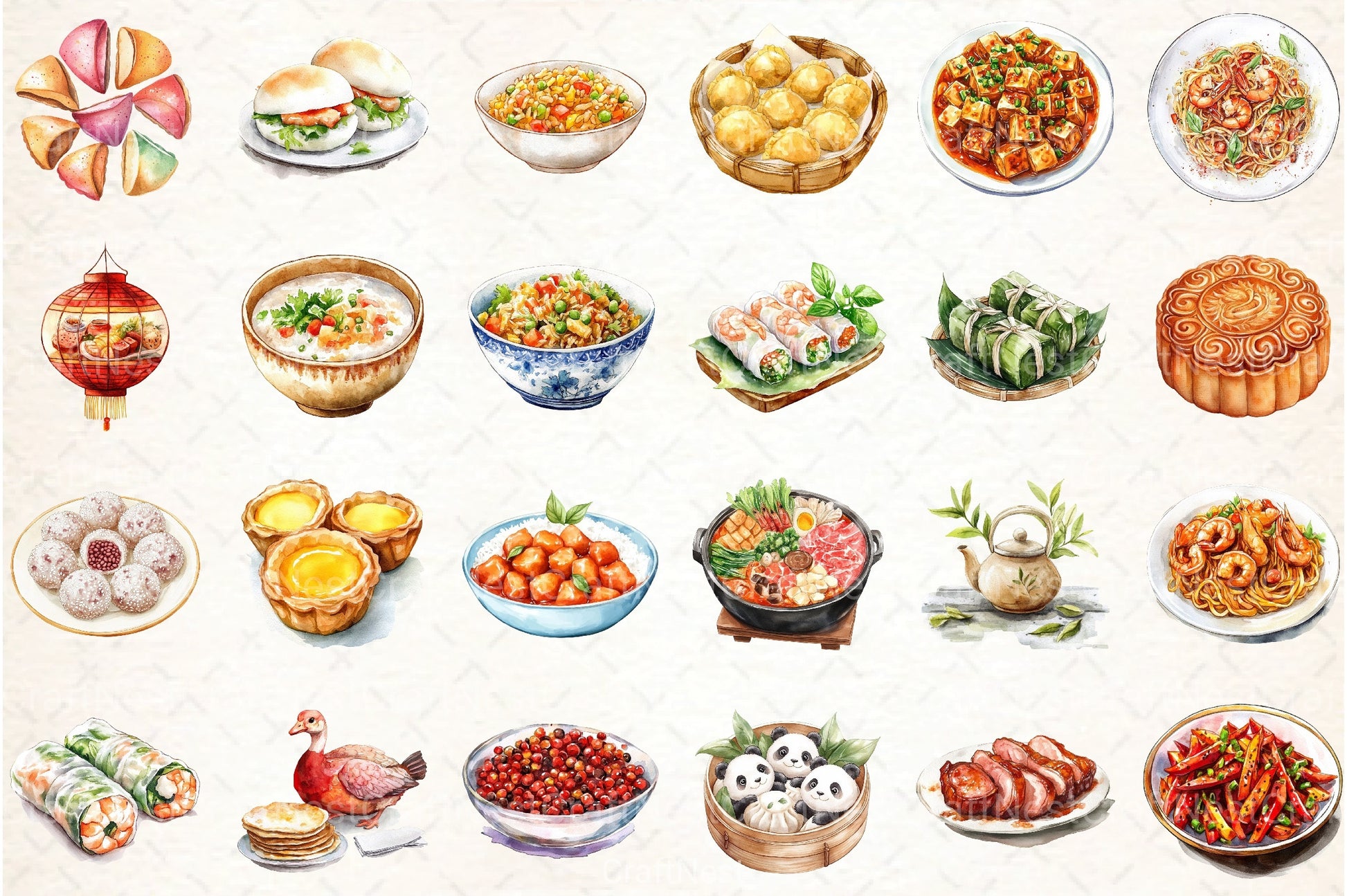 Chinese Food Clipart Bundle 99 - CraftNest - Digital Crafting and Art