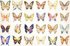 Stained Glass Butterfly Clipart Bundle 1 - CraftNest - Digital Crafting and Art
