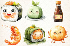Happy Japanese Food Clipart Bundle - CraftNest - Digital Crafting and Art