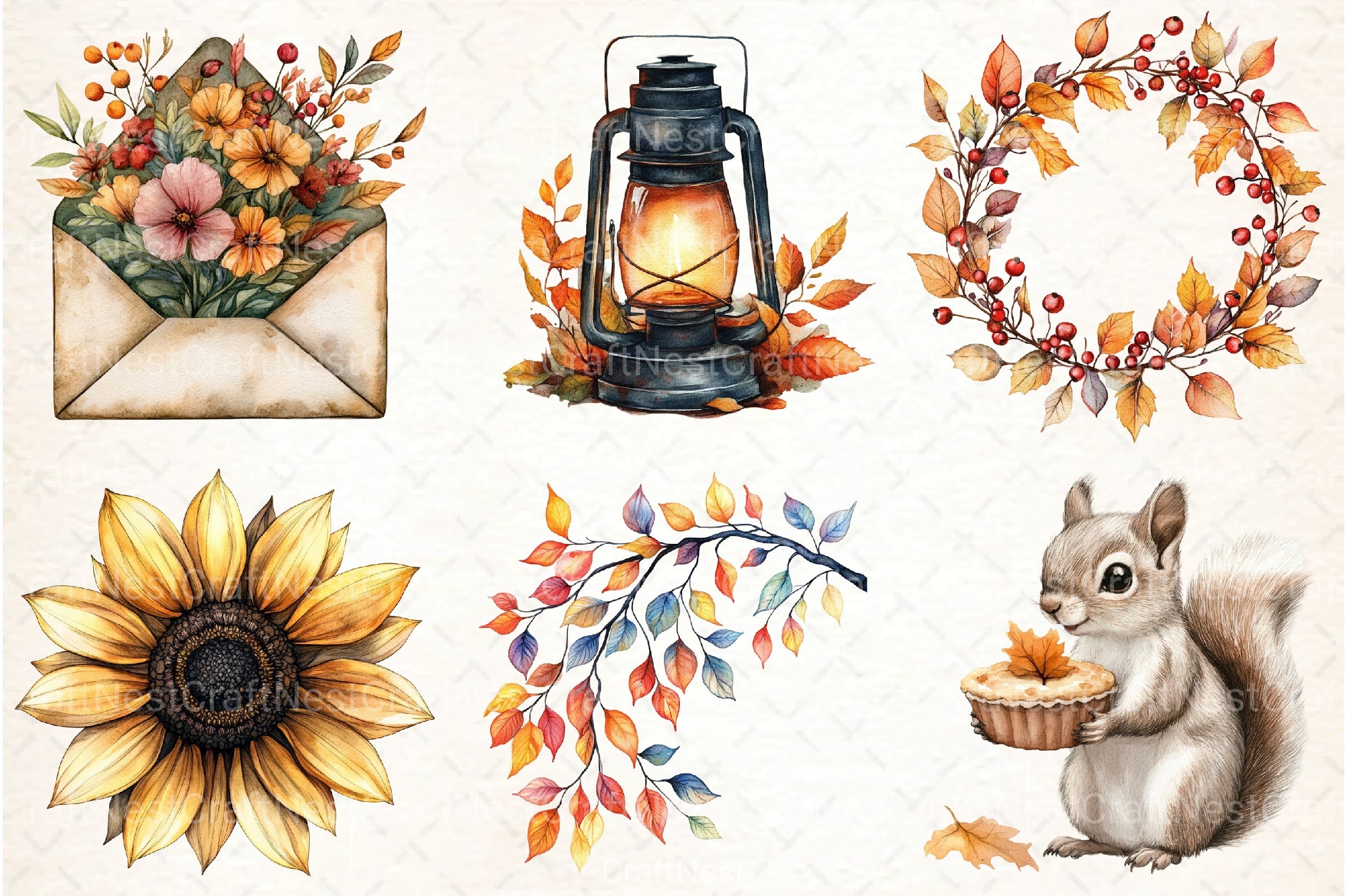 Autumn Collection Clipart Bundle 1 - CraftNest - Digital Crafting and Art