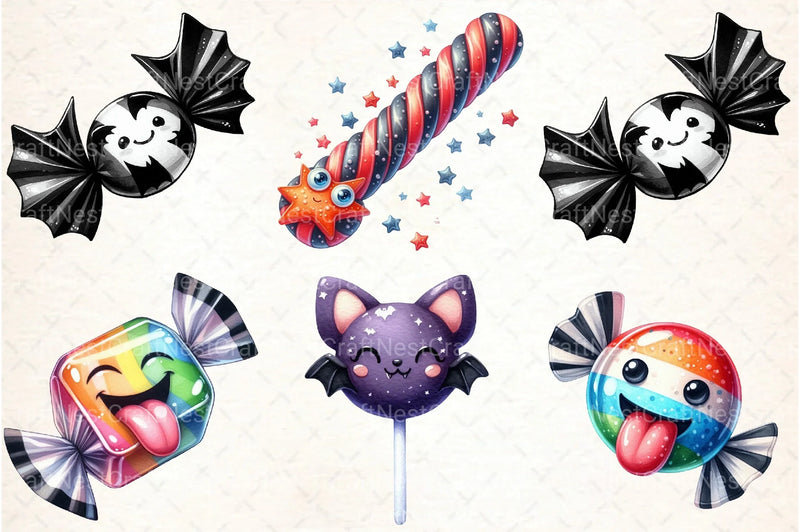 Candy Black and White Clipart Bundle - CraftNest - Digital Crafting and Art